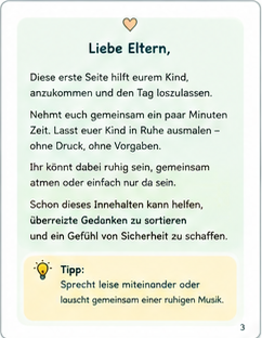 Beispielseite „Liebe Eltern“